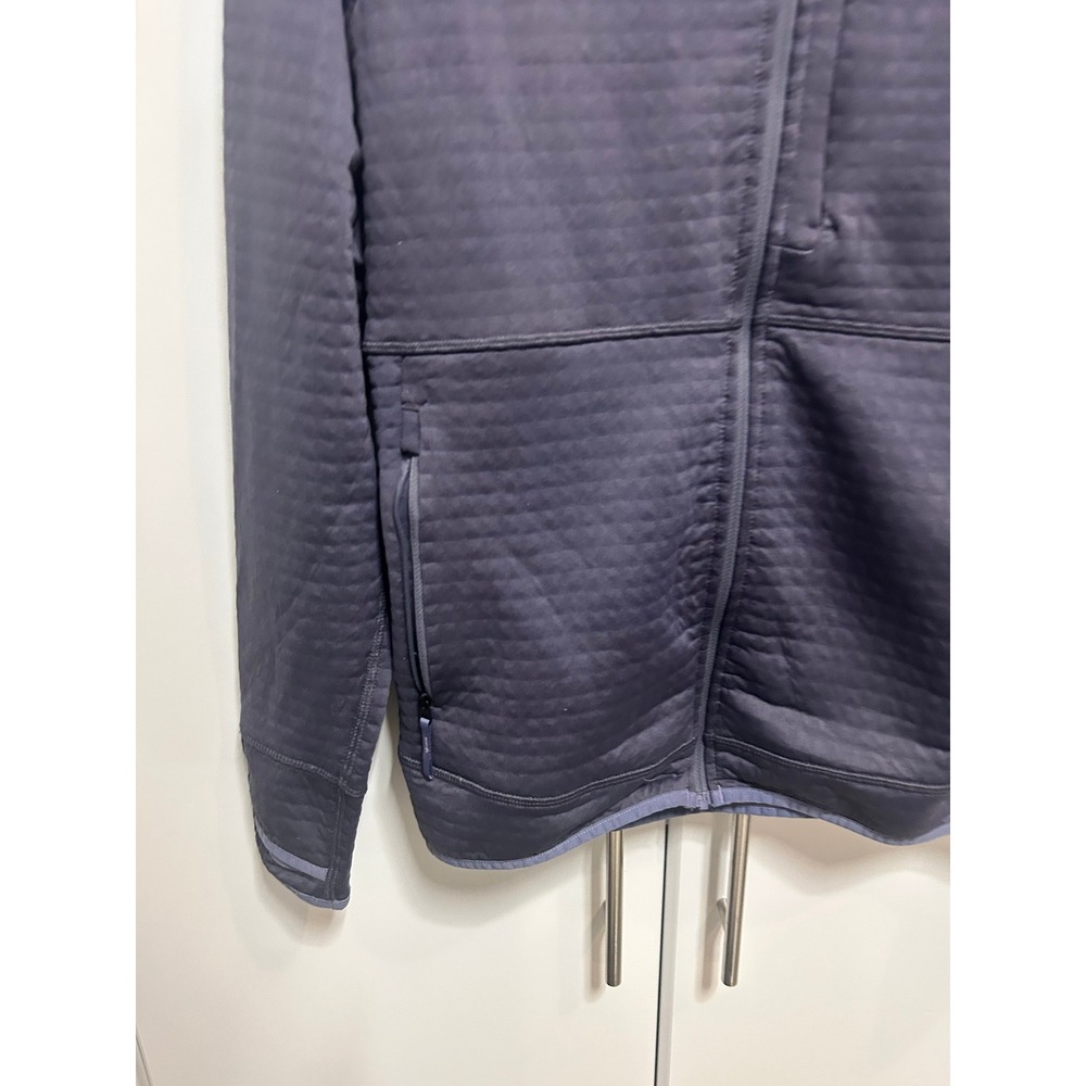 REI Co-op Mens Hyperaxis Grid Fleece Jacket Full Zip Blue Medium Hiking Layer - Picture 2 of 16